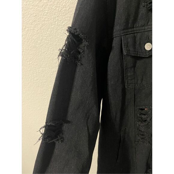 ❤️Thrill Black Denim Jacket 2X - Picture 5 of 7
